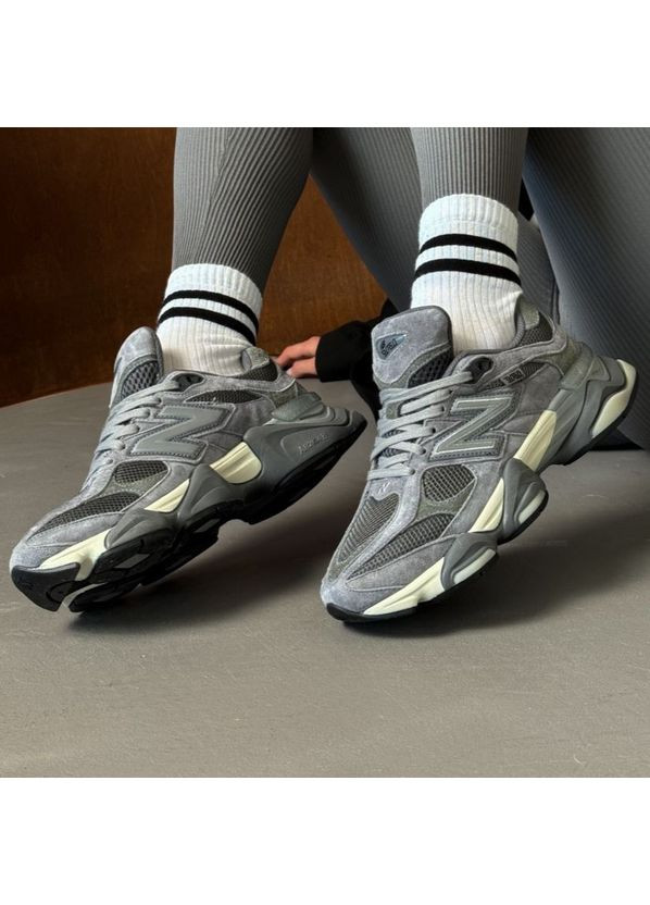 Темно-сірі Осінні кросівки чоловічі і жіночі new balance 9060 x joe freshgoods gray | нью беланс 9060 сірі No Brand