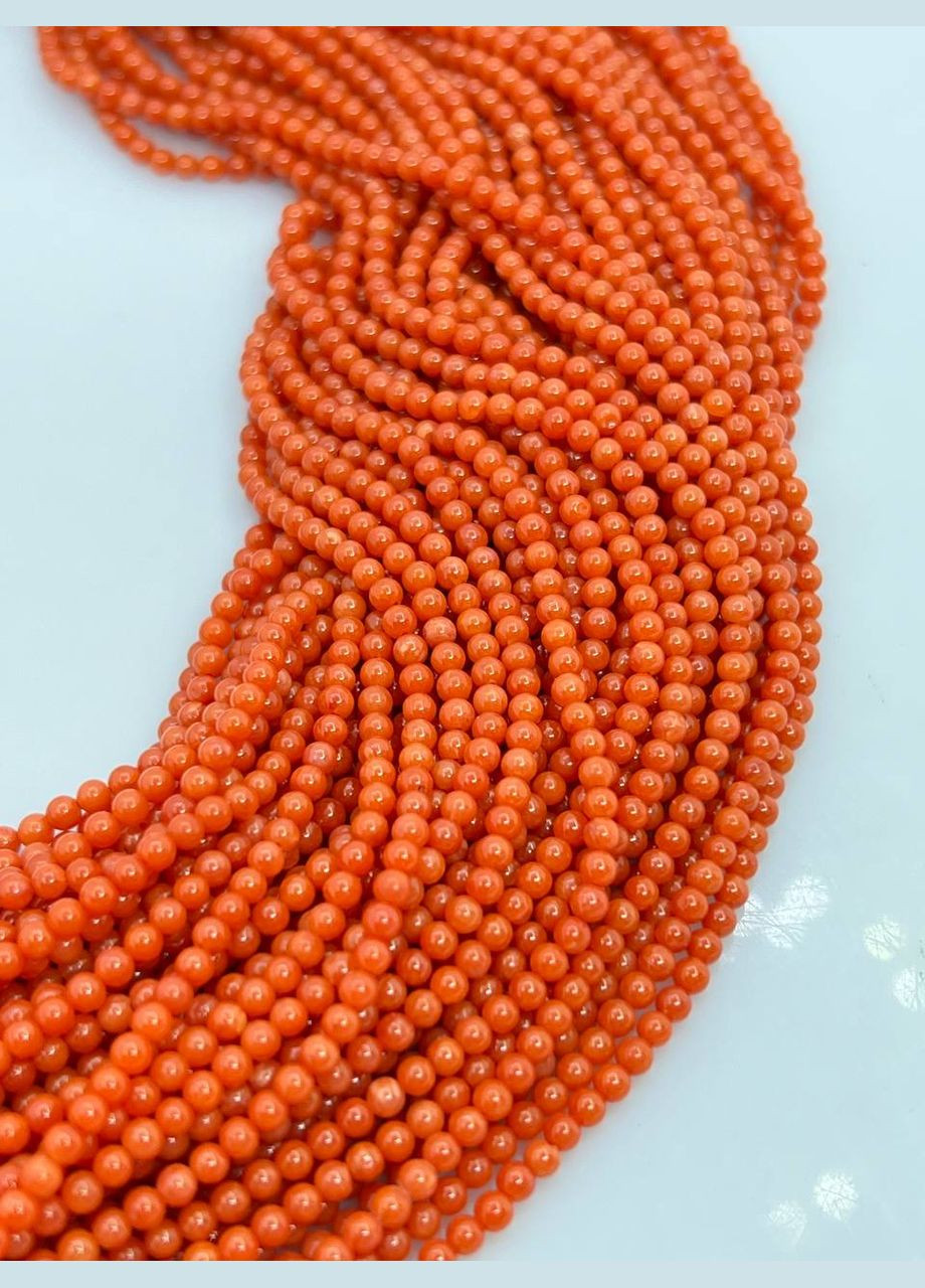 Корал на нитці без замка 2.5 мм 40 см No Brand (313930988)