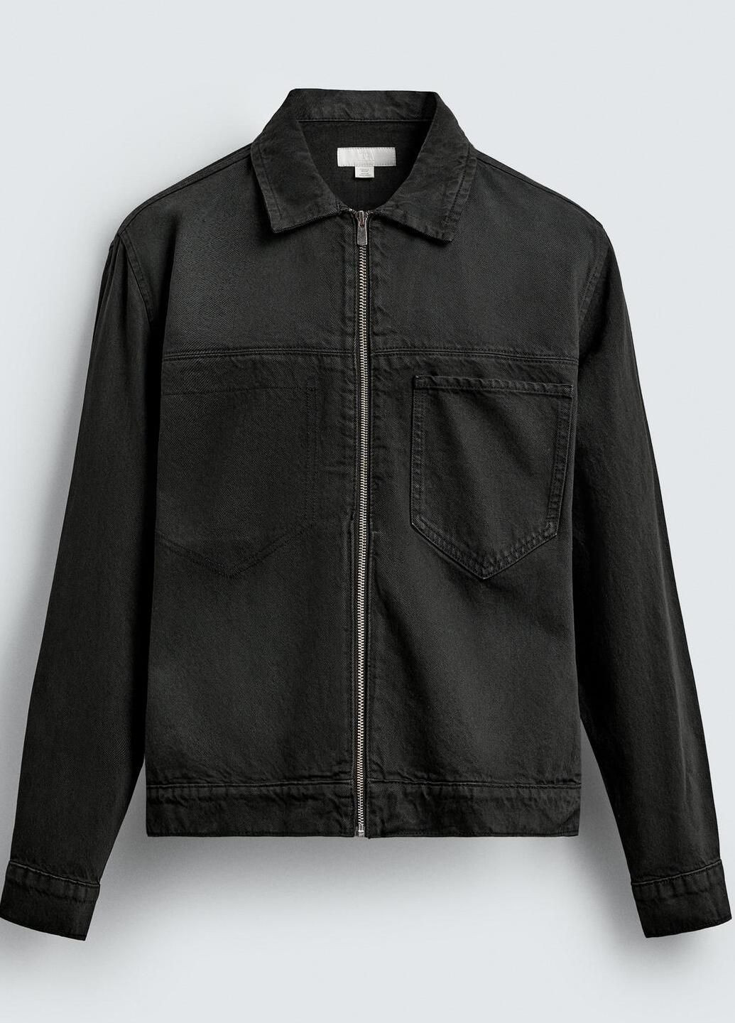 Темно-зелена демісезонна куртка Zara