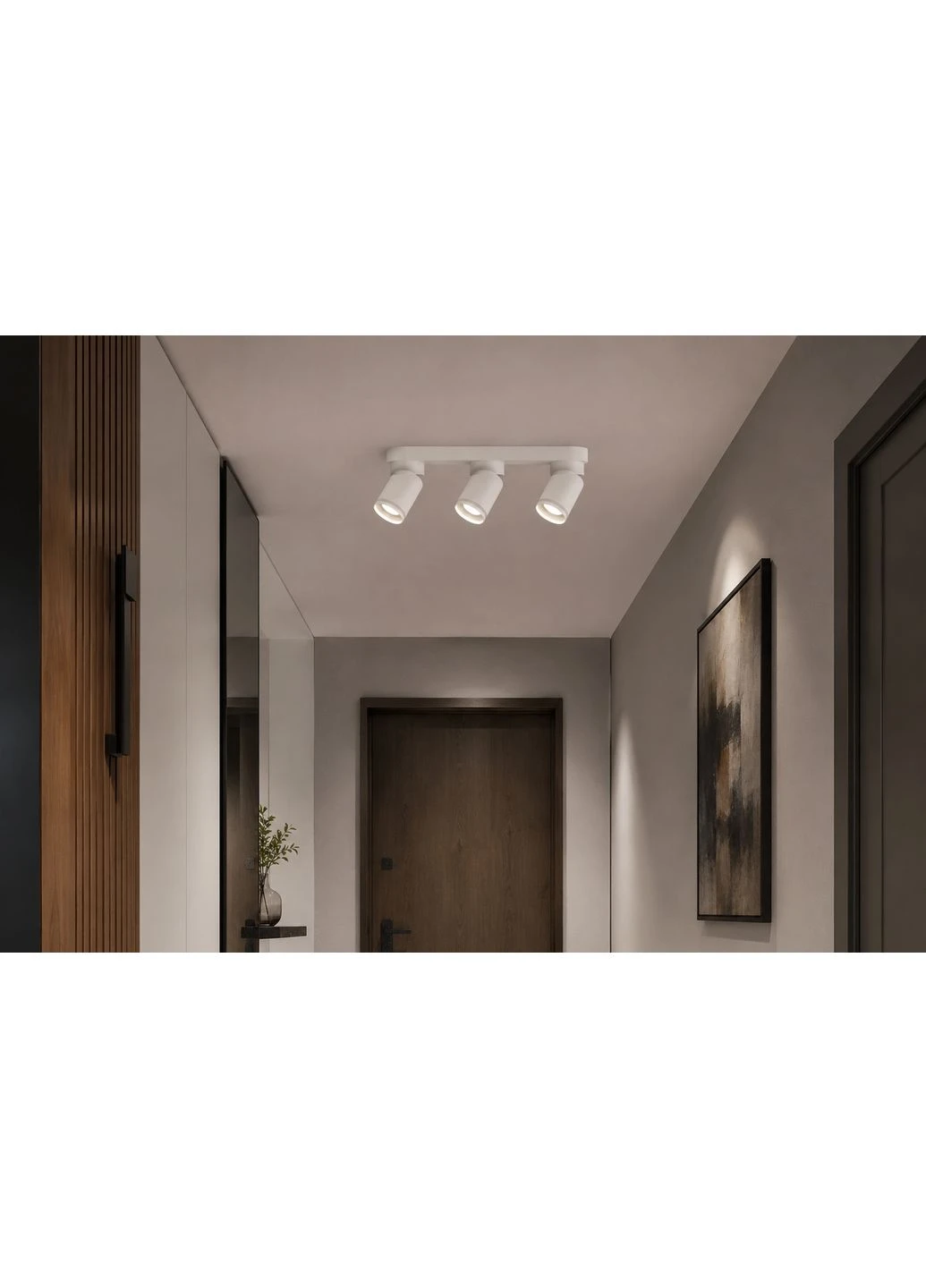 Спот накладной SPOT-133-3 PRIME WH, 3х35 Вт GU10, 60х125x390мм, угол эт. 350°x90°, бел, алюм, HOPFEN (399434597)