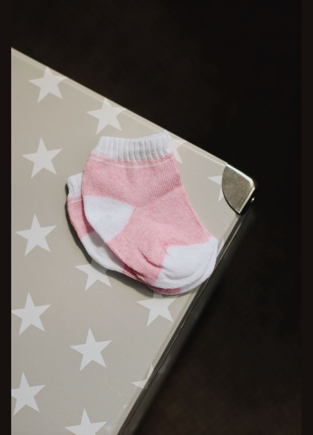 Комбинированный демисезонный носки деми розовые (белая пятка) No Brand