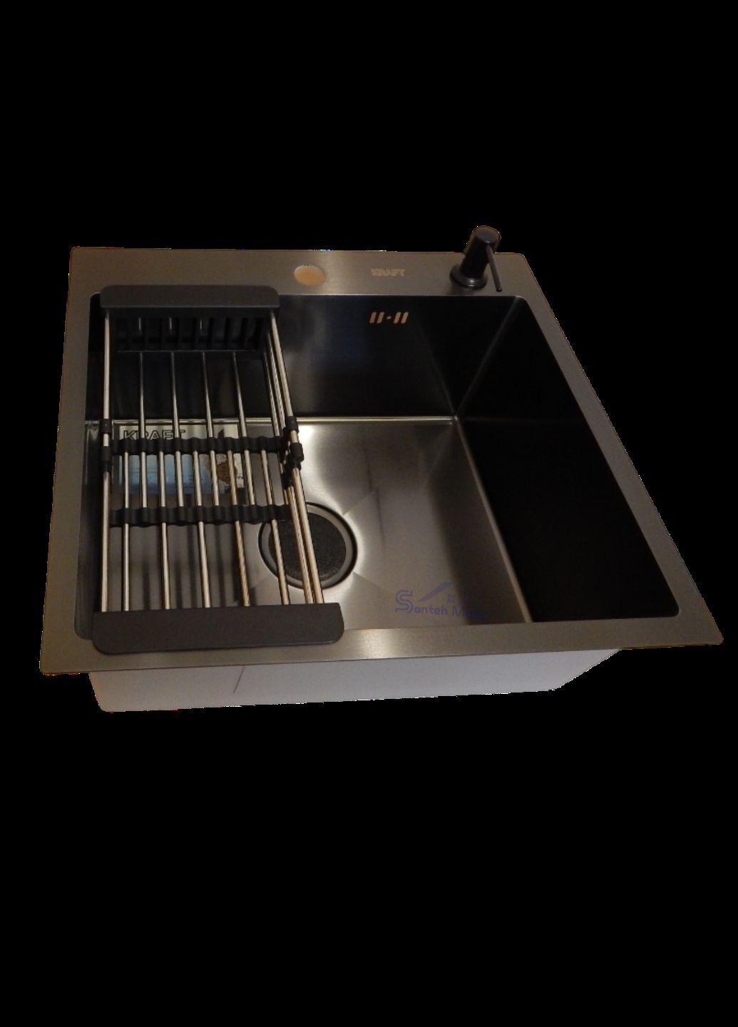 Кухонная мойка 4-в-1 (комплект) Handmade PVD черная HS 5050 (3.0/1.0 мм) Kraft (347324546)