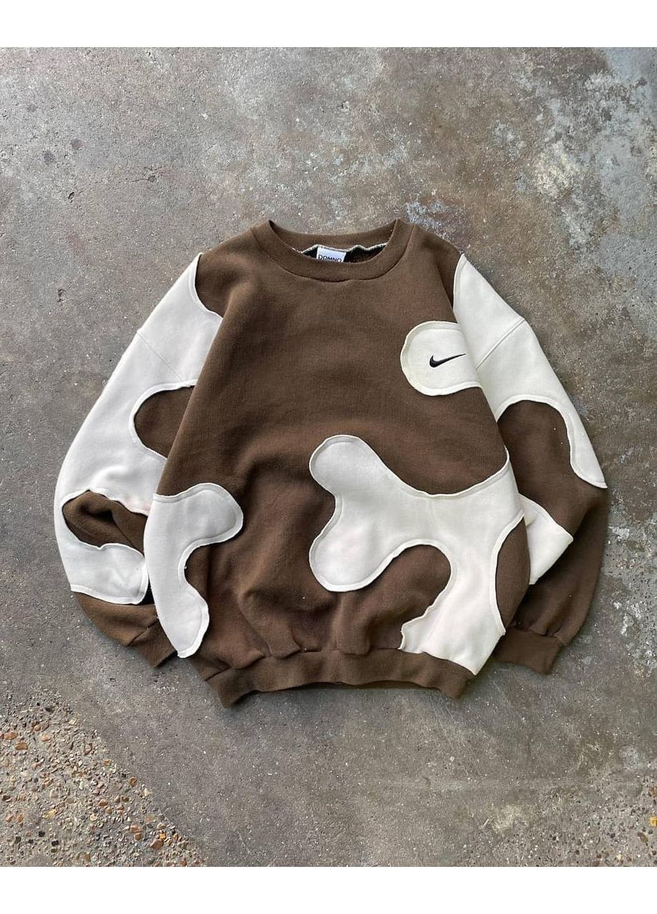 Коричневый свитшот женский KaraMix без декора (365550324)