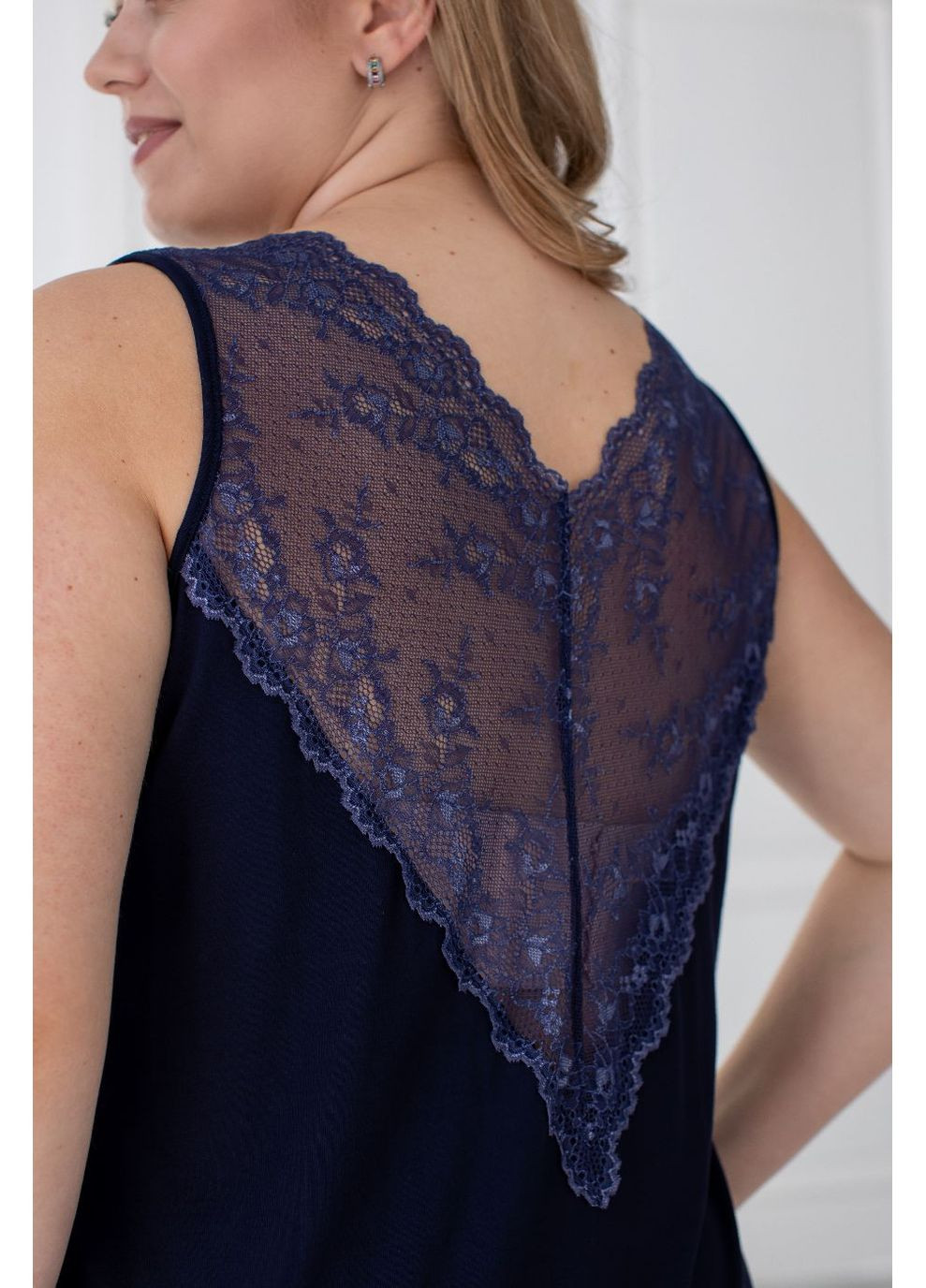 Синя всесезон піжама жіноча на кожен день батал пс1220 синій MiaNaGreen