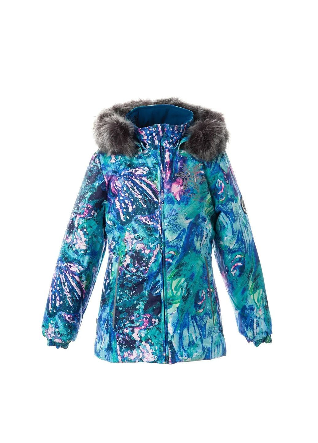 Голубая куртка зимняя loore, р.104, голубой с принтом () Huppa 17970030-11436-104
