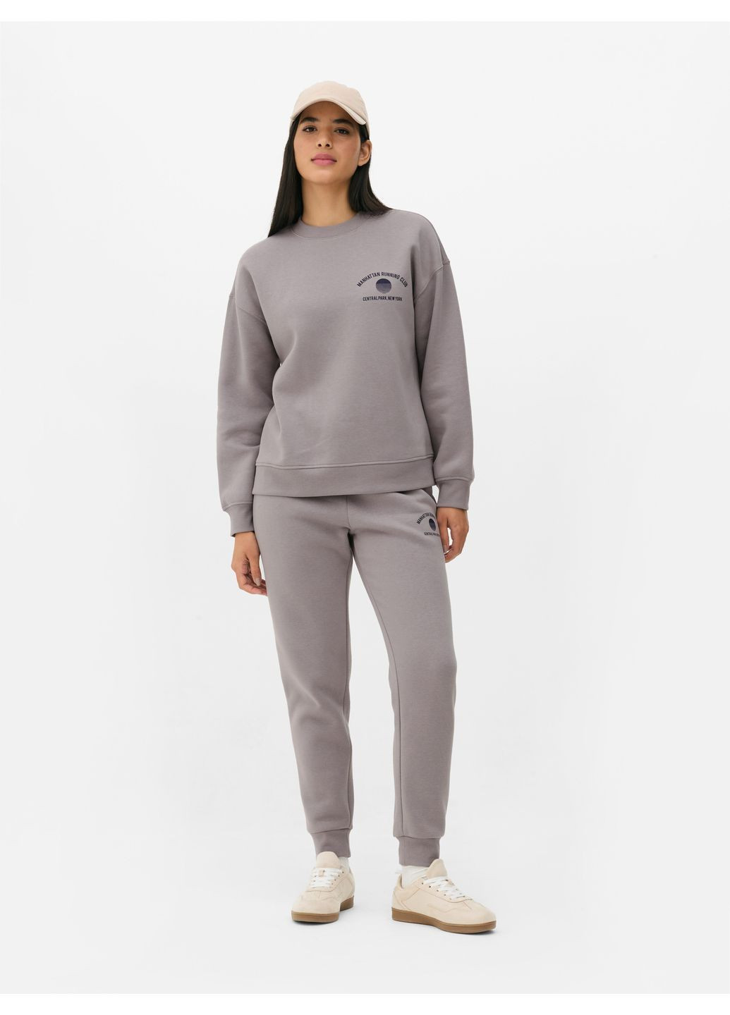 Сірий світшот фліс,сірий з принтом, Primark (368158281)