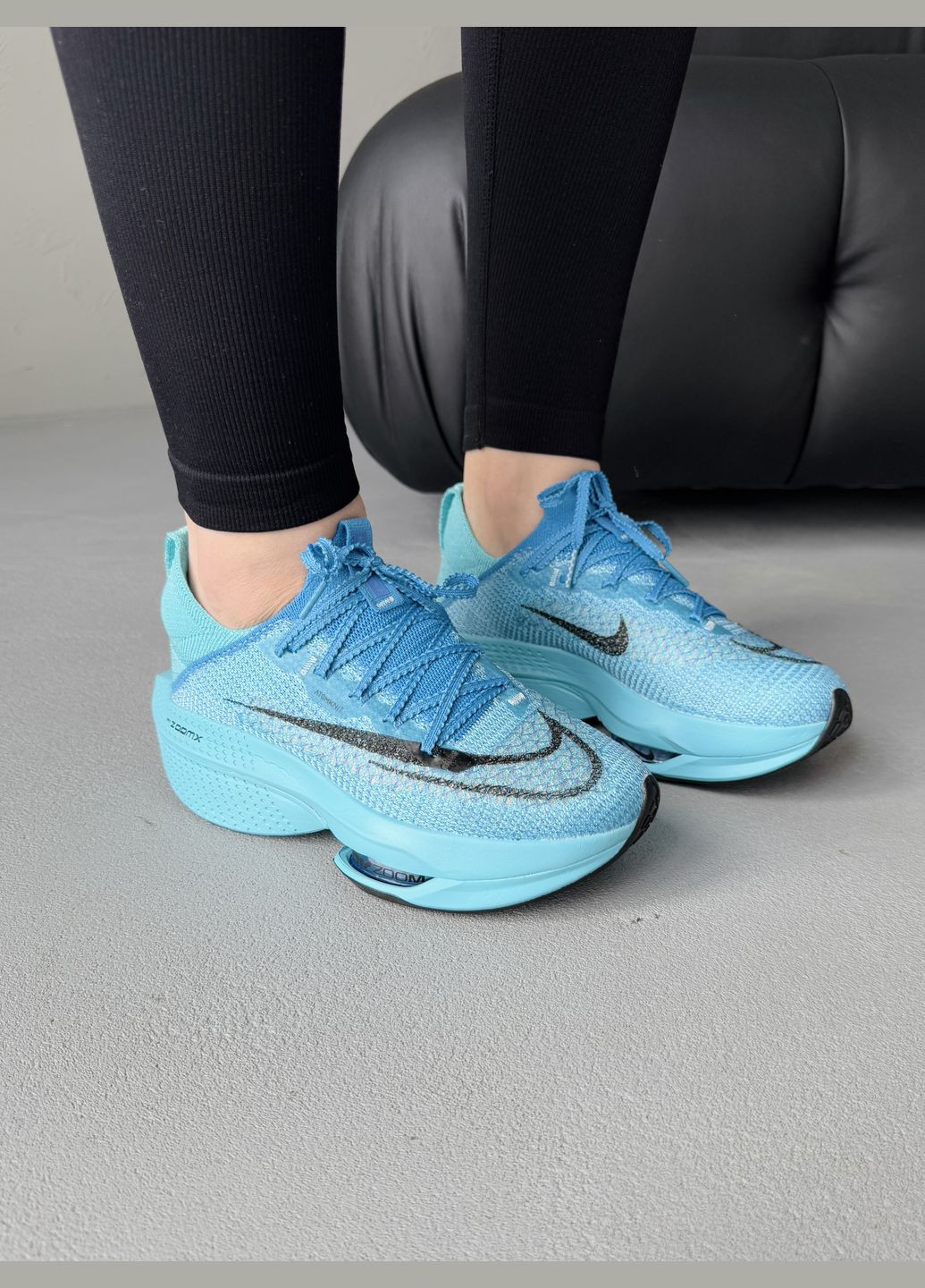Кросівки жіночі і чоловічі Nike Air Zoom Alphafly Next 2 Blue Black | Найк Аір Зум Альфафлай блакитні No Brand блакитні демісезони (339775750)