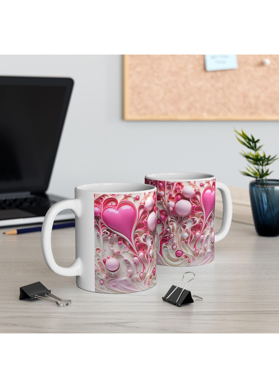 Керамічна чашка з дизайном "Палітра сердець" - 20 No Brand (368671644)
