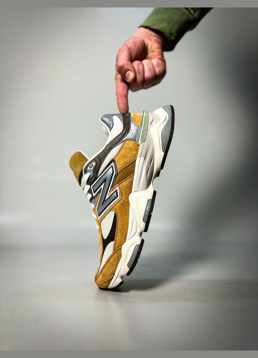 Коричневі Осінні кросівки чоловічі і жіночі new balance 9060 'workwear' | нью баланс 9060 коричневі No Brand