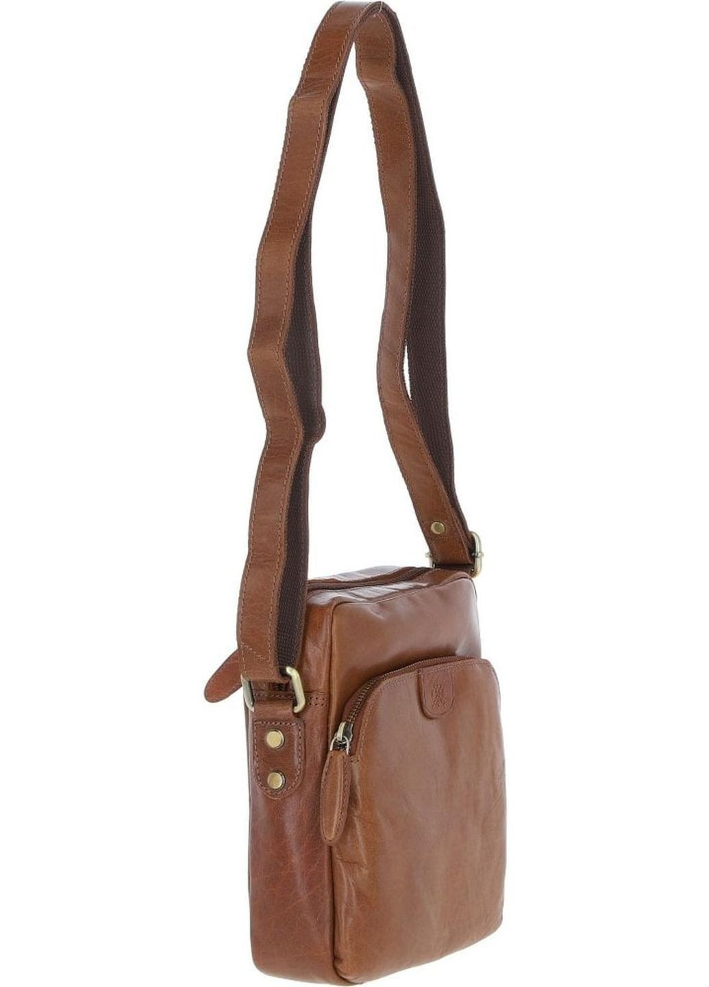 Сумка планшет через плечо мужская из натуральной кожи маленькая Коричневый 36509 Ashwood (353689950)