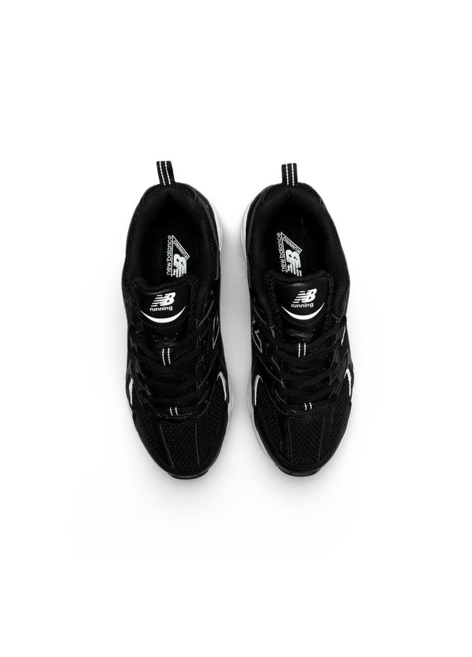 Черные демисезонные кроссовки мужские black base white premium, вьетнам New Balance 530