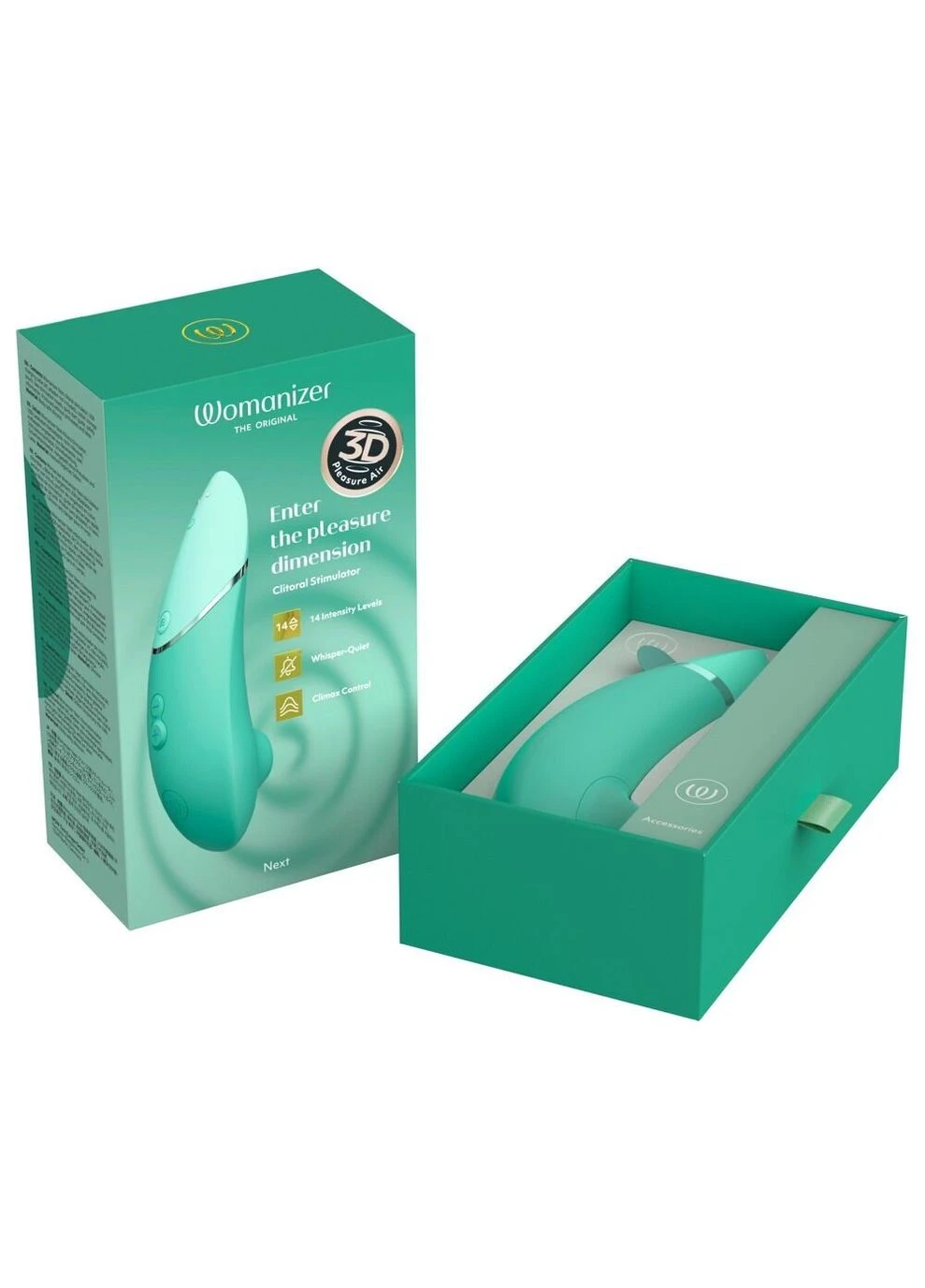 Вакуумний кліторальний стимулятор Next Sage, 3D Pleasure Air, 14 рівнів інтенсивності Womanizer (369948135)