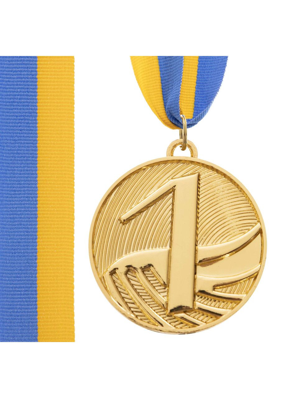 Медаль спортивна зі стрічкою FURORE d-5см C-4868 (метал, d-5см, 25g золото) SP-Sport (361434639)