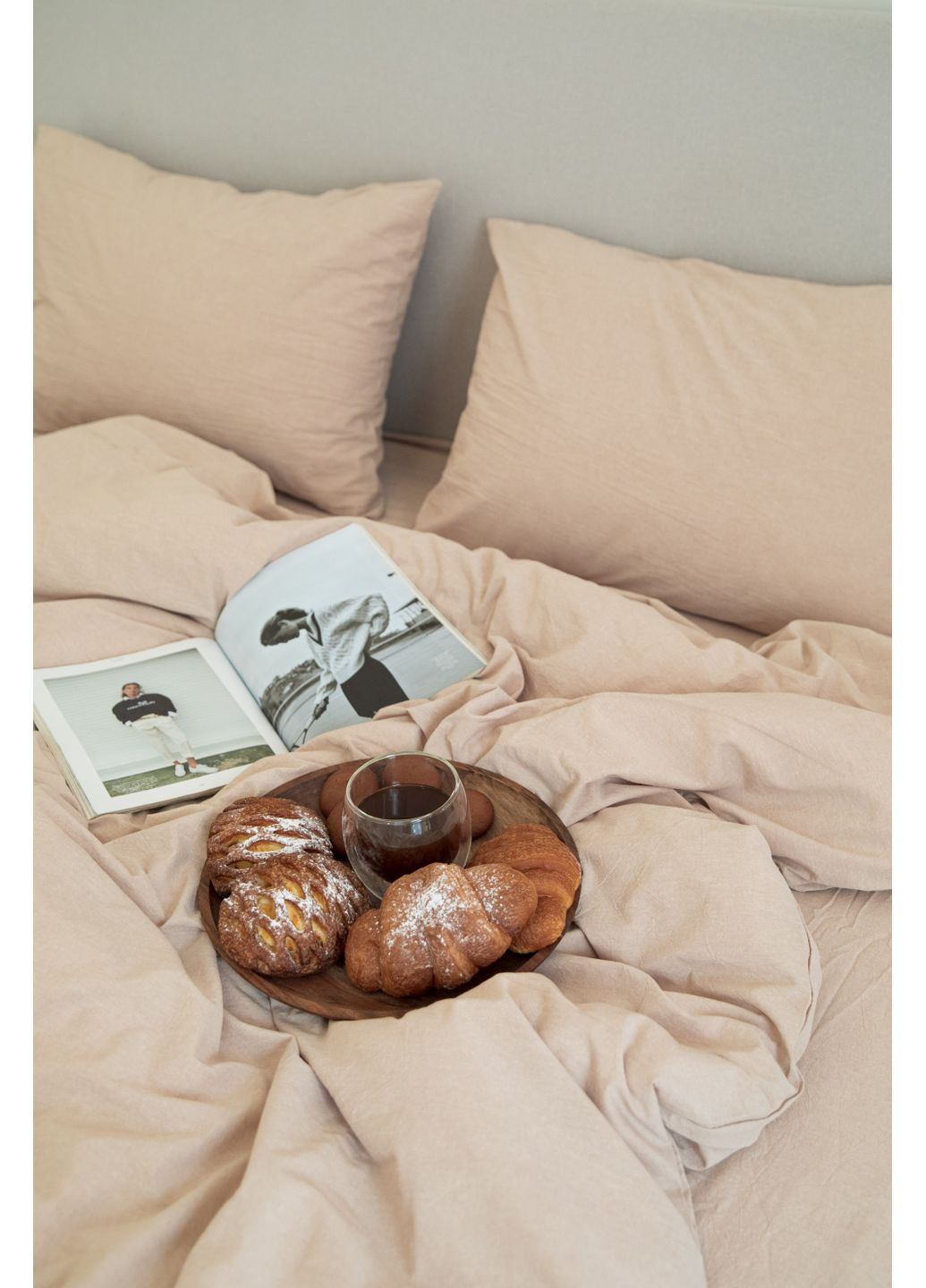 Постельное белье вареный хлопок "Белый" Полутораспальный, Классическая простыня, наволочки 50х70 IN.HOME_UA (371141766)