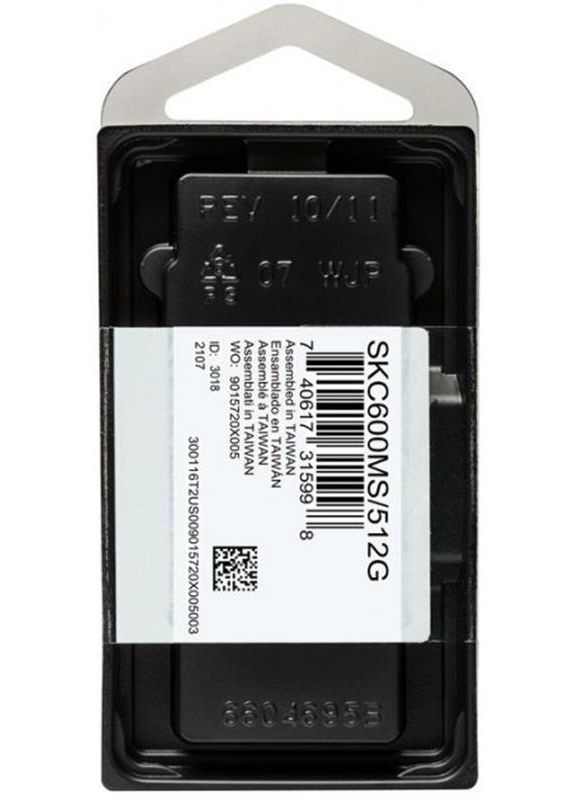 Накопичувач SSD 256GB KC600 mSATA SATAIII 3D TLC (SKC600MS/256G) Kingston (370617108)