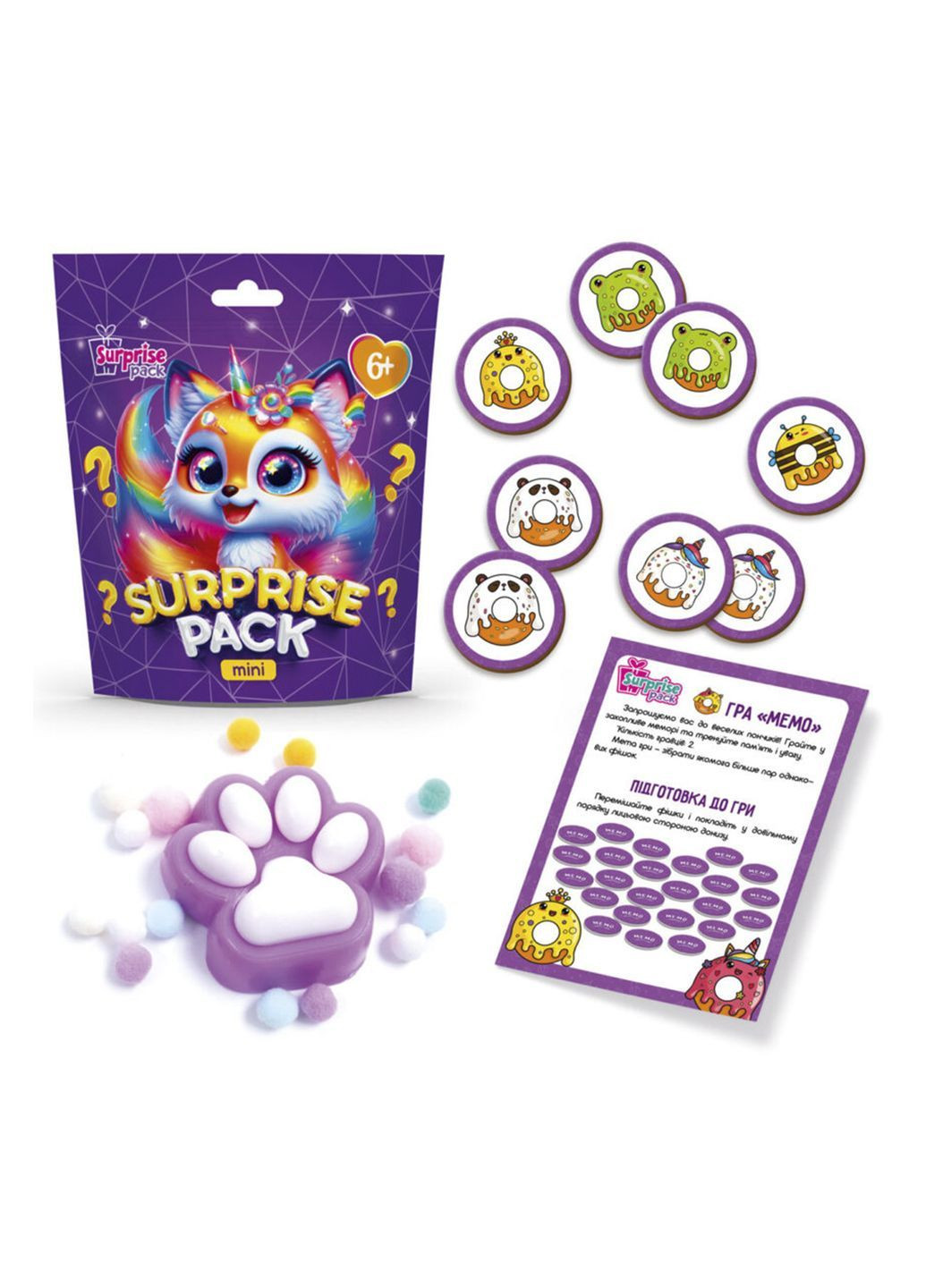Набір для творчості із сюрпризами "Surprise Pack Mini 3" колір різнокольоровий ЦБ-00288091 Vladi toys (369305239)