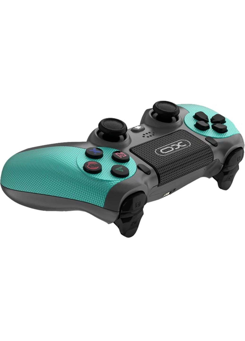 Геймпад GP6 універсальний Bluetooth / дротовий контролер 6-Axis, Touchpad, RGB, з вібрацією, для PS4, PS3, Windows - Mint Green XO (368999133)