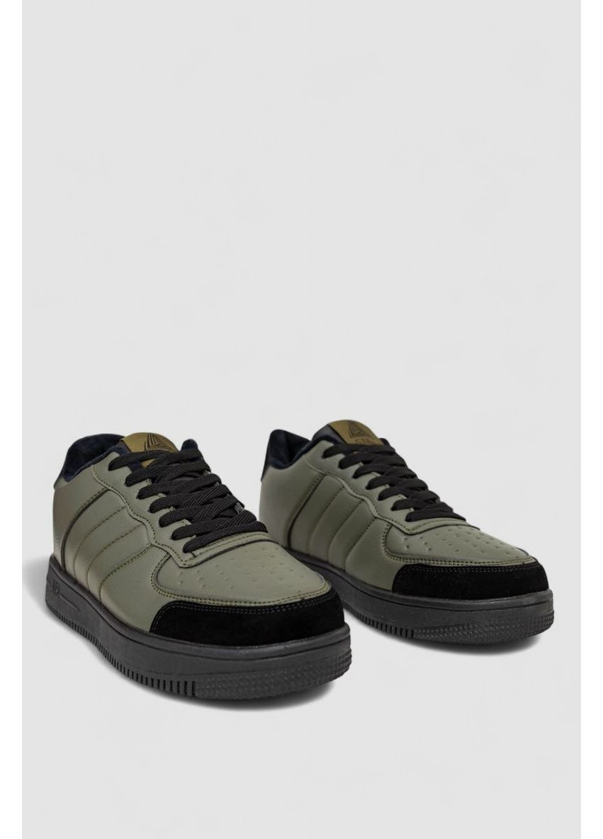 Оливковые (хаки) кроссовки мужские зимние на меху, цвет хаки, 248rh201 Ager