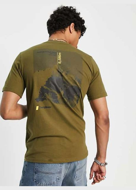 Зелена футболка чоловіча Berghaus Kanchenjunga Static T-Shirt Dark Green