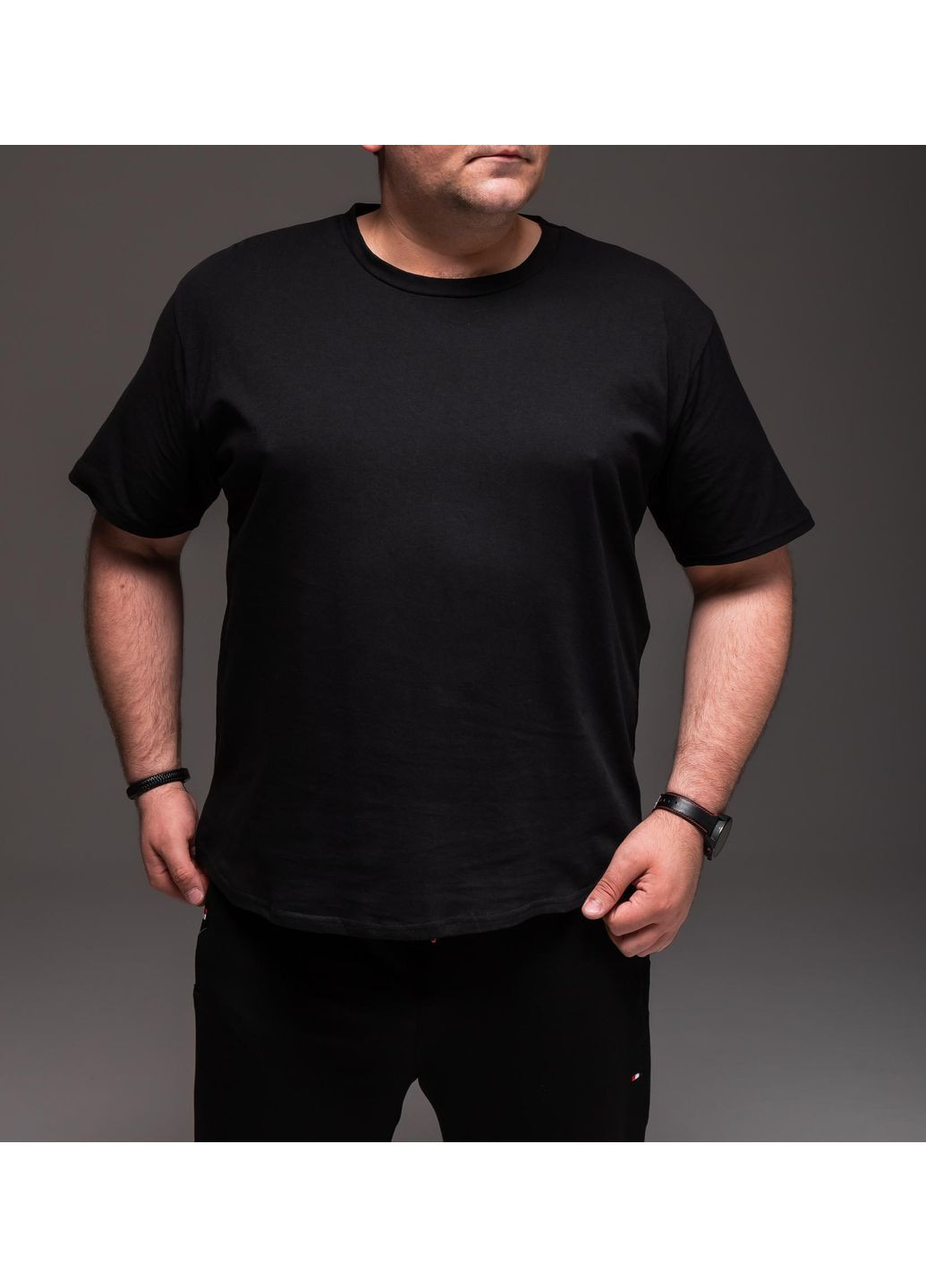 Черная рубашка хлопок 100% большие размеры "casual" No Brand