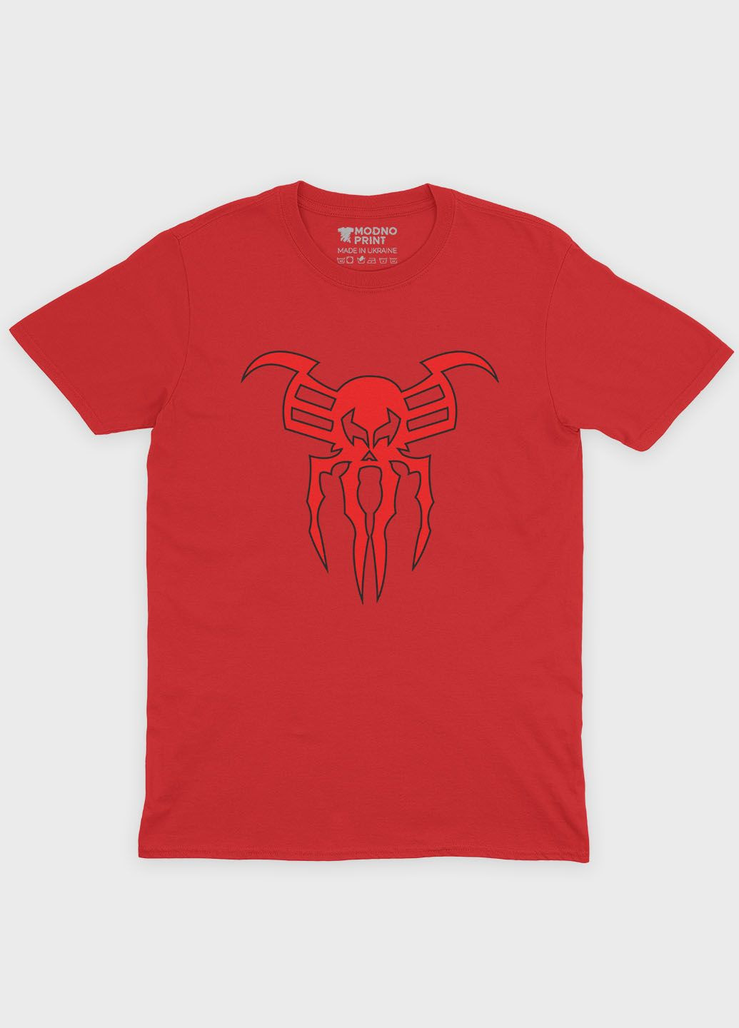Червона демісезонна футболка для хлопчика з принтом супергероя - людина-павук (ts001-1-sre-006-014-110-b) Modno