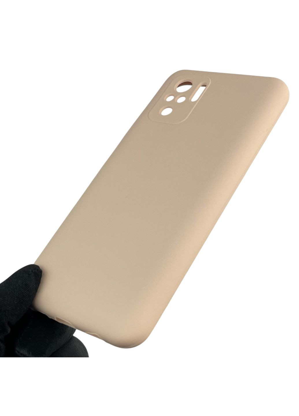 Чехол для Redmi Note 10S силиконовый с микрофиброй нескользящий на сяоми редми нот 10с пудровый Xiaomi (366388871)