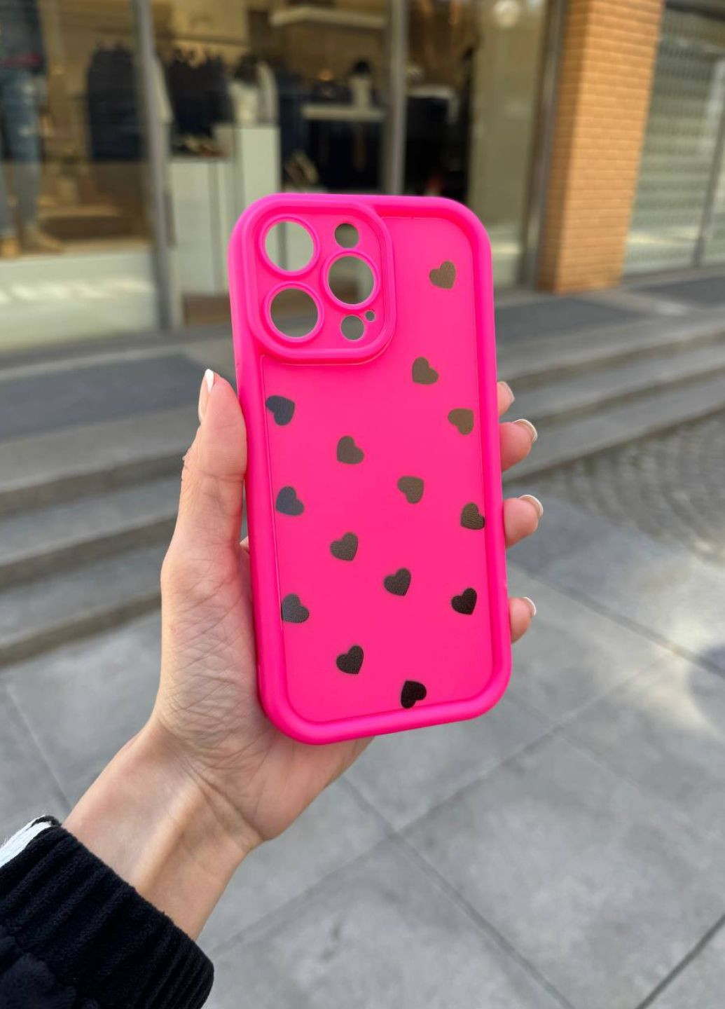 Чохол силіконовий для iPhone 12 Pro Heart Mini Pink / чохол айфон 12 про рожевий No Brand (331619656)