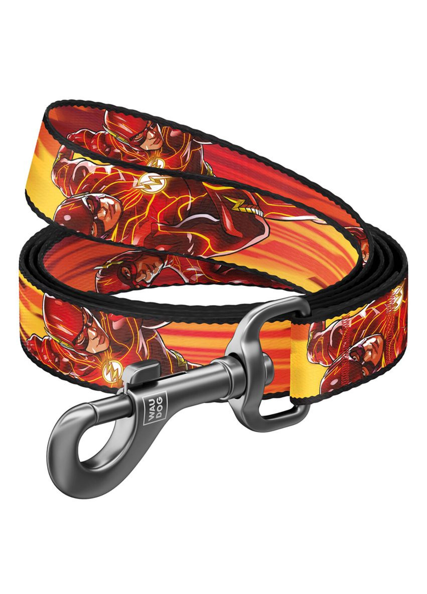 Поводок для собак нейлоновый Nylon, рисунок "Скорость Флеша", L-XXL, Ш 25 мм, Длинна 122 см WAUDOG (331162476)