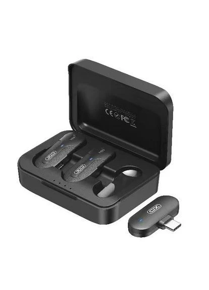 Микрофон Петличный Беспроводной XO MKF09A Twin Type-C Черный No Brand (391189456)