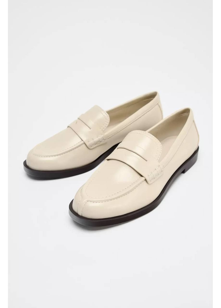 Zara Лоферы бежевый з, испания — (370300476)