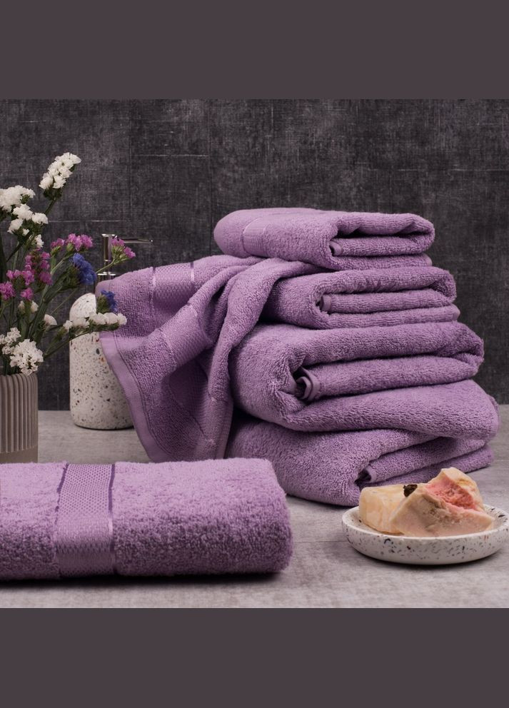 Aisha Home Textile рушник махровий aisha - royal ліловий 40*70 (400 г/м2) фіолетовий виробництво -