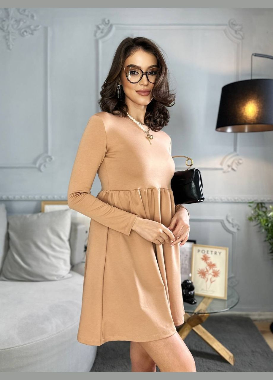 Бежева жіноча сукня вільного крою колір бежевий р.42/44 449311 New Trend