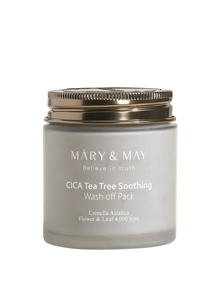 Глиняная маска для лица с экстрактами центеллы и чайного дерева Cica Tea Tree Soothing Wash off Mary & May (287327628)