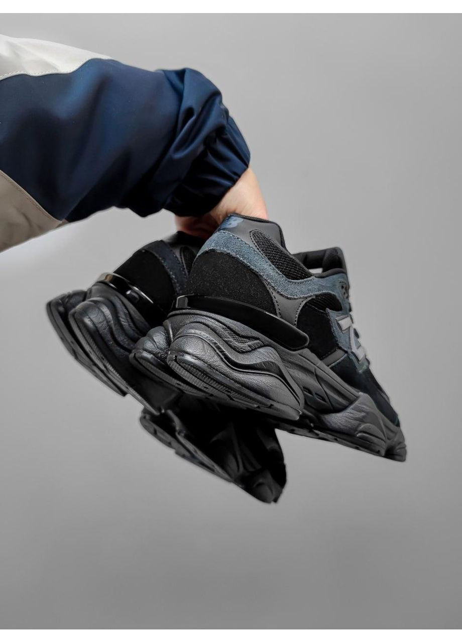 Черные демисезонные кроссовки мужские new balance 9060 black / navi нью беланс 9060 No Brand