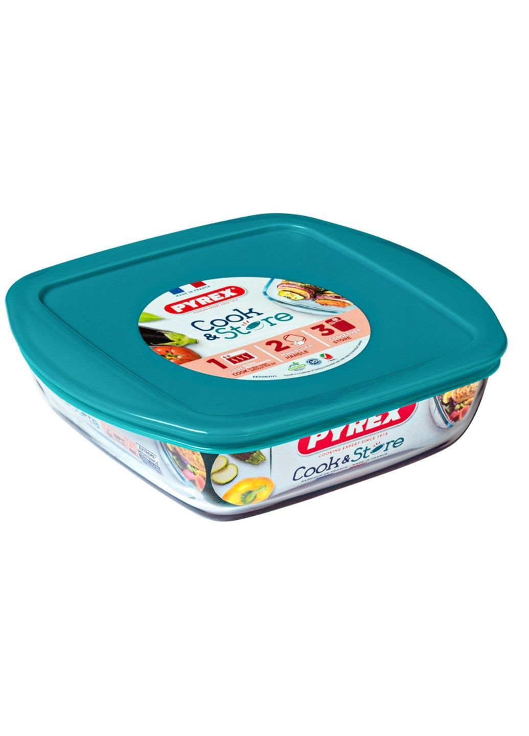 Форма с/к Cook&Store форма з криш. квад 25х22х7см (2.2л) (212P000/7645) Pyrex (365274911)