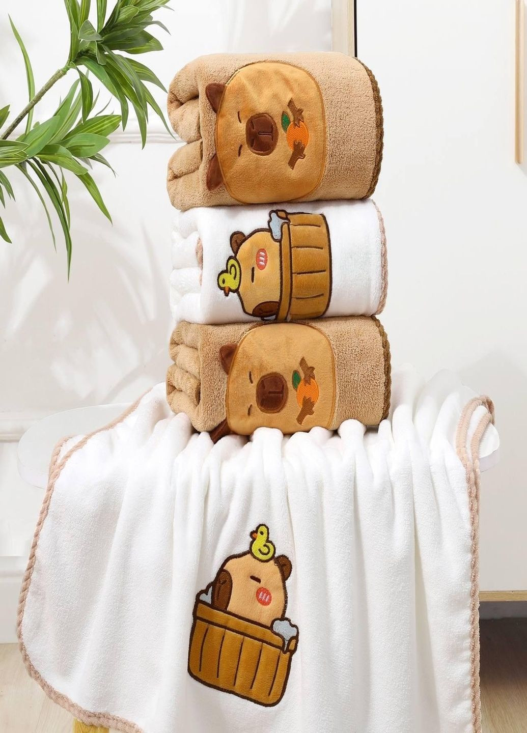 Рушник 140*70 мікрофібра No Brand білий