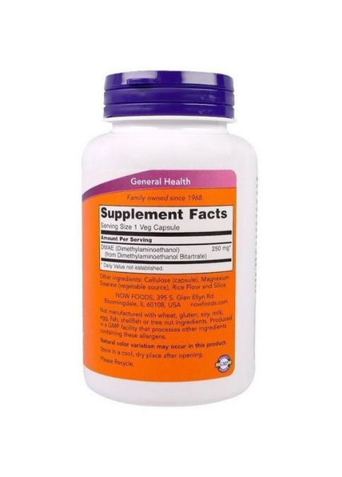 DMAE 250 mg 100 Veg Caps Now Foods (362418857)