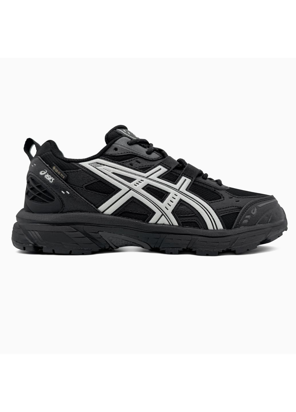 Чорно-білі Осінні кросівки чоловічі Asics Gel-Nunobiki Black White Gore-Tex | Асікс Гель-Нунобіки