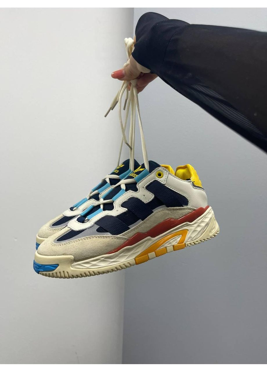 Цветные демисезонные кроссовки мужские adidas niteball multicolor адидас найтбол No Brand