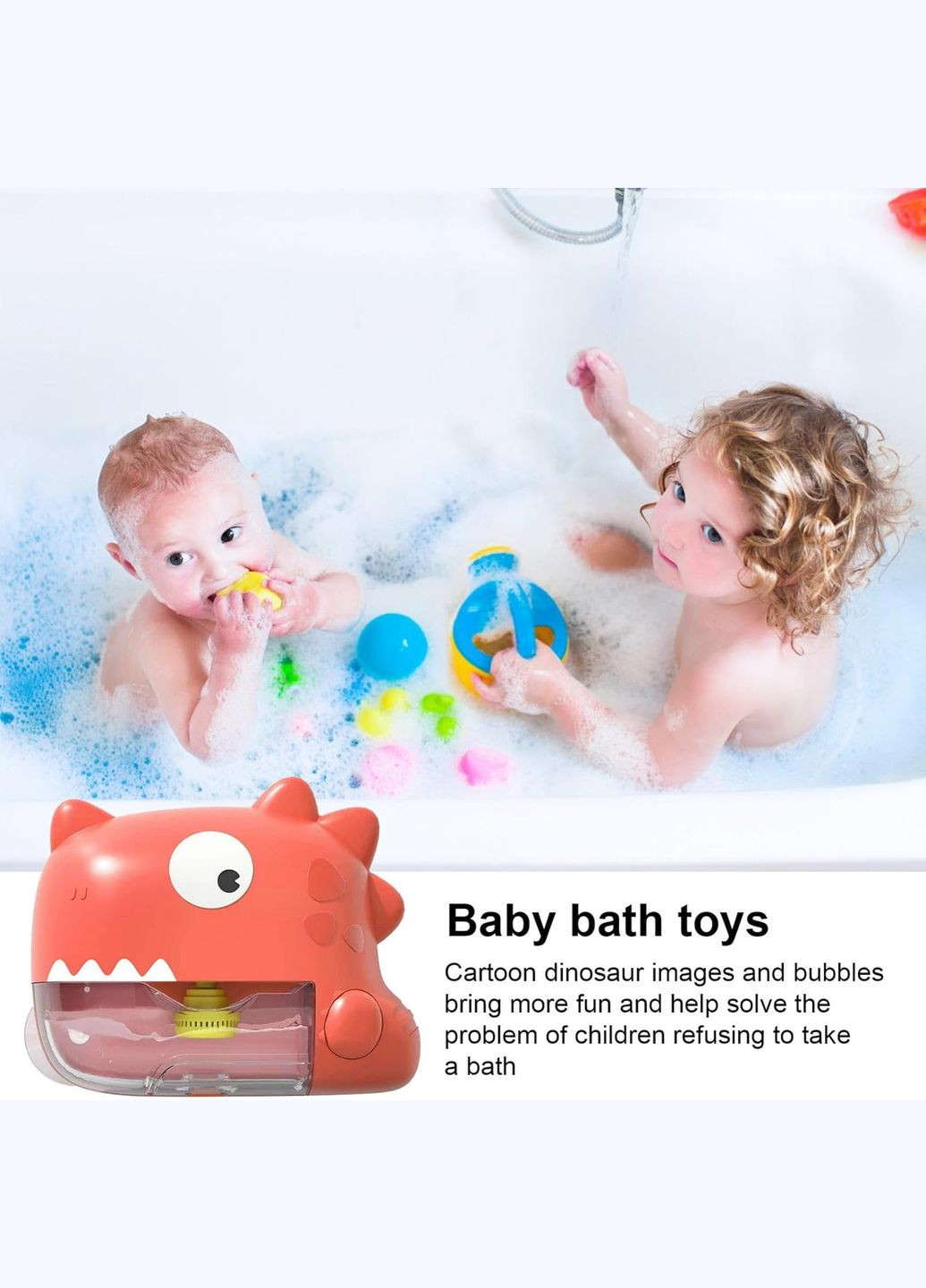 Іграшка для купання генератор піни X 18009 музичний діно Червоний Fun Game (328262599)