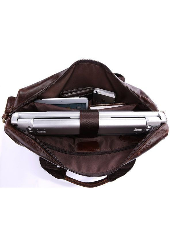 Сумка мужская через плечо кожаная 14114 Коричневая Vintage (302009049)