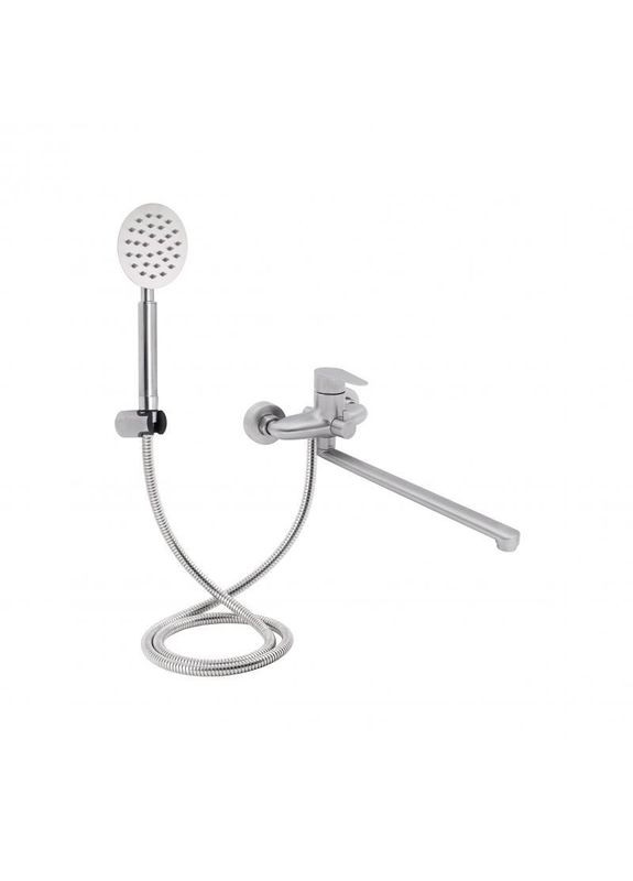 Змішувач для ванни Vida 005-1 довгий вилив Nickel (k35) LIDZ (370289813)