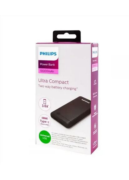 Портативное зарядное устройство для Powerbank DLP1710CB 10000mAh Philips (300079312)