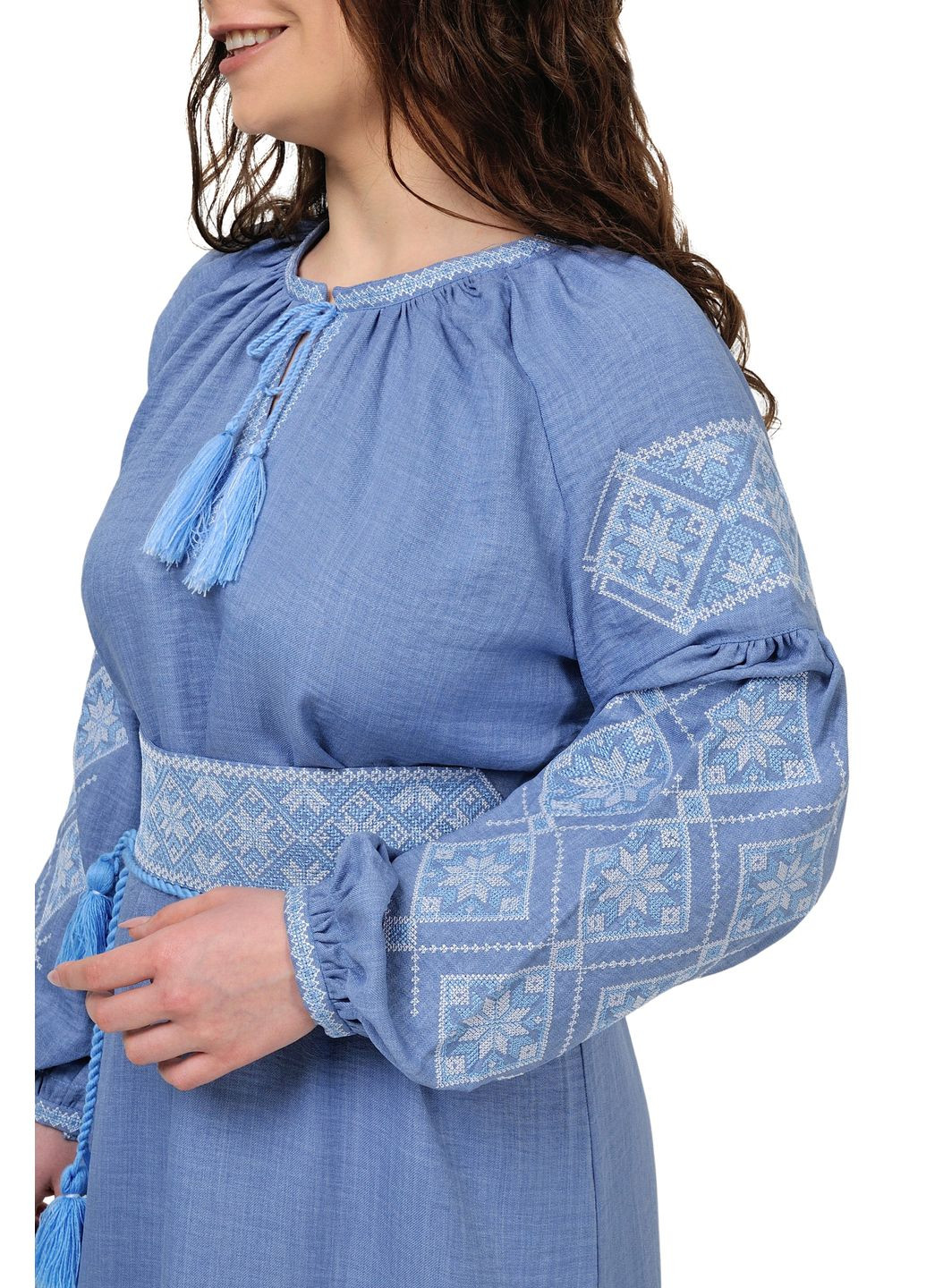 Платье-вышиванка Соломия (голубой) Golfstream (285813988)