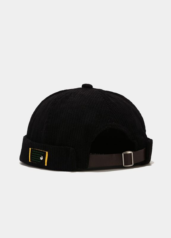 Кепка докер без козырька вельвет черная No Brand Кепка без козирка (329889521)