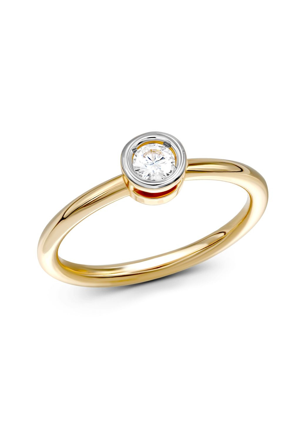 Кольцо с бриллиантом в розовом золоте 1-208 577 Zarina (278388388)