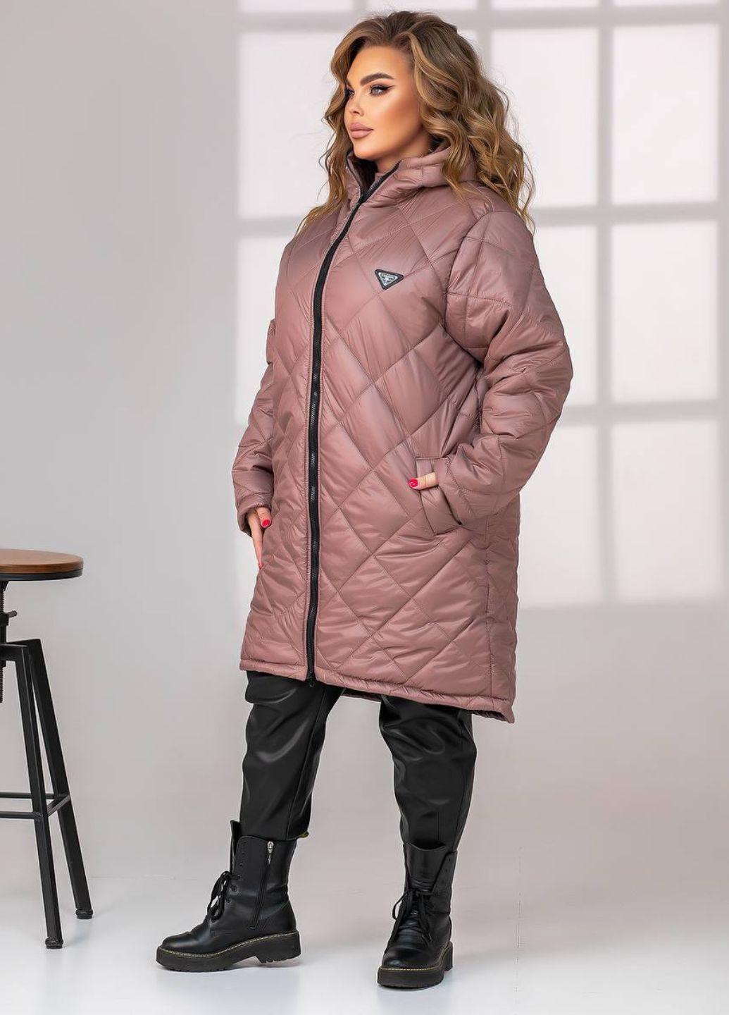 Коричневая зимняя теплая и сильная зимняя куртка куртка-пальто No Brand