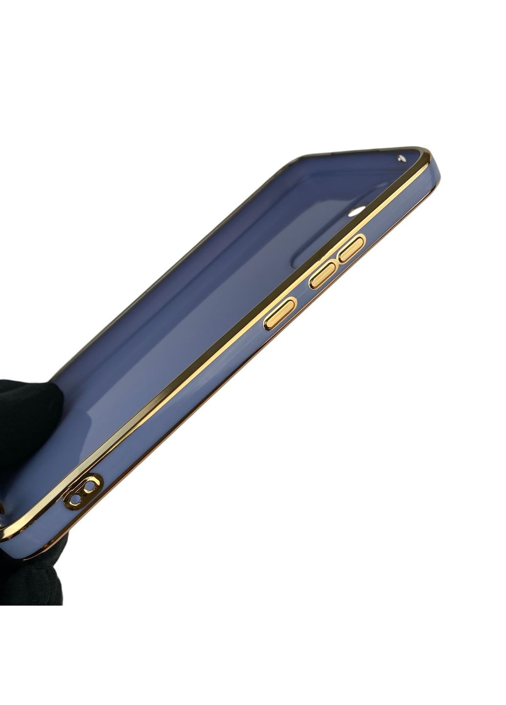 Чохол для Galaxy A34 5G (SM-A346E) з кільцем MagSafe із золотою окантовкою на самсунг а34 синій gs1 Samsung (366228825)