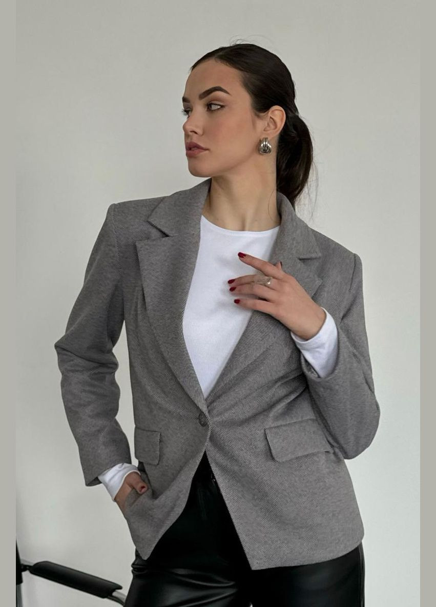 Серый женский жакет No Brand - демисезонный