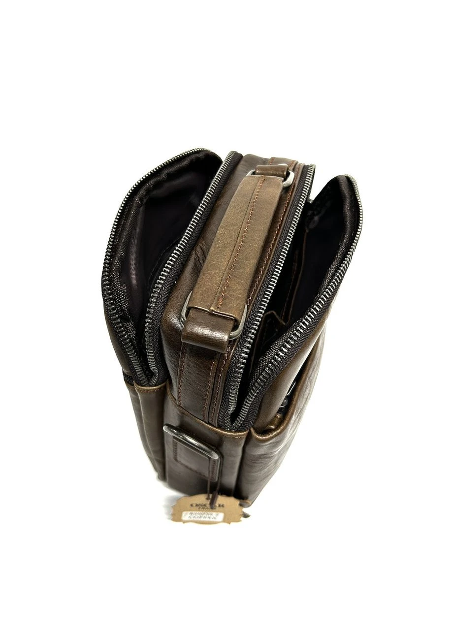 Мужская сумка Oscar из натуральной кожи 82003S-2 коричневая 22.5 x 17 x 8 No Brand (371682343)